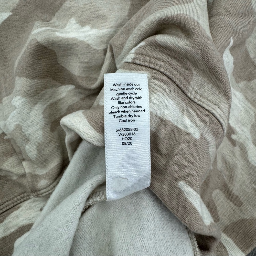 ATHLETA Studio To Street Printed Sweatshirt SM Camo Lux Oatmeal Heather - Picture 8 of 13